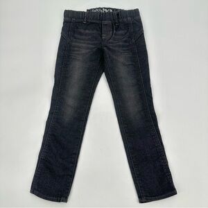 GAP Kids Legging Jean Girls Size 6 Elastic Waist Skinny Stretch Black Knit Denim